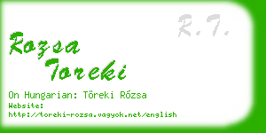 rozsa toreki business card
